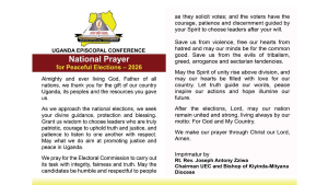 National Prayer for Peaceful Elections 2026.